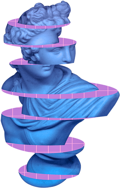 Vaporwave statue